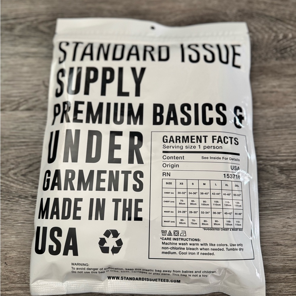 Standard Issue Men’s White Undergarments NWT